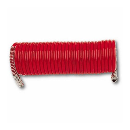 SELF-STORING RILSAN HOSES WITH 1/4 FIXED AND SWIVELLING MALE CONNECTORS