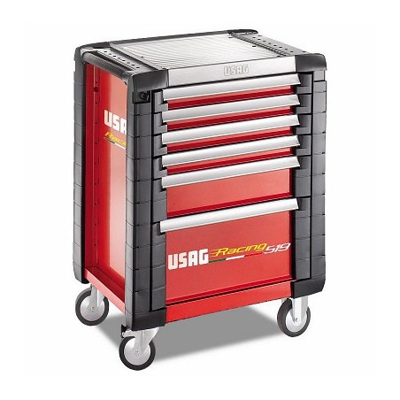 USAG 519 R6 / 3A-S Tool trolley USAG Racing (6 drawers) with assortment 149 pieces (3 drawers) for the automotive industry